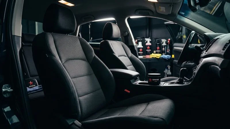 Clean upholstery after professional stain removal and fabric protection