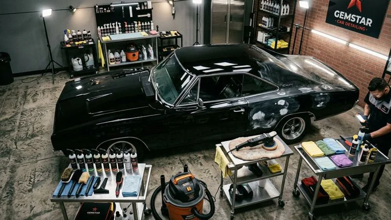 Ceramic coating curing process under inspection lighting