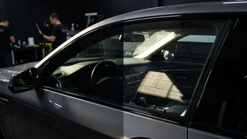 Heat comparison inside tinted and untinted vehicles