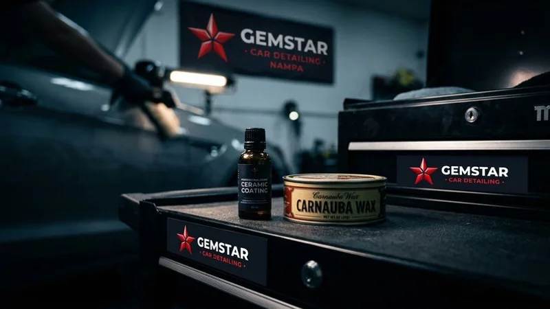 Side by side comparison of wax and ceramic coating shine